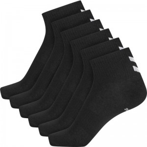 Hummel Chevron 6-pack Mid Cut Sokker Dame Svarte | 831105-727