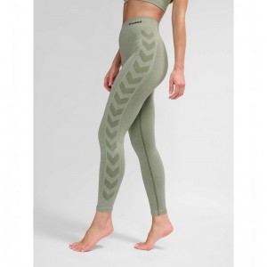 Hummel Ci Seamless Mid Waist Tights Dame Grønn | 283845-087