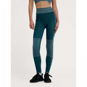 Hummel Clea Seamless Mid Waist Tights Dame Blå | 932816-457
