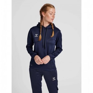 Hummel Core Xk Poly Sweat Hettegenser Dame Marineblå | 248356-763