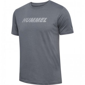 Hummel Elemental Logo Cotton T-skjorte Herre Grå | 046292-106