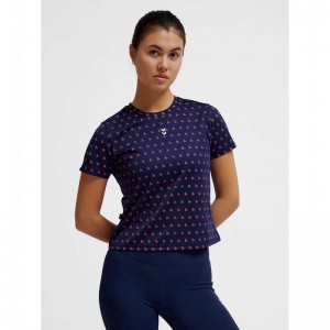 Hummel Fast Workout W S/S T-skjorte Dame Marineblå | 479054-555