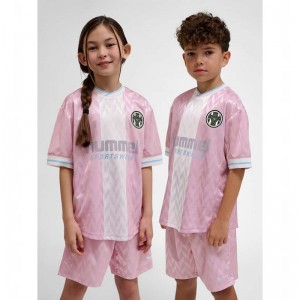 Hummel Jr Loose Fb Jersey S/S Shorts Barn Rosa | 978281-273
