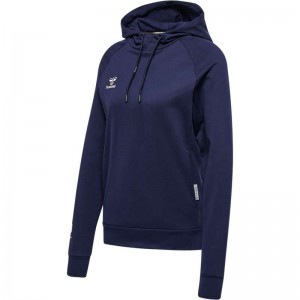 Hummel Move Grid Cotton Hettegenser Dame Marineblå | 439440-836