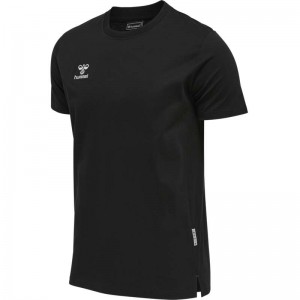 Hummel Move Grid Cotton S/S T-skjorte Herre Svarte | 003441-288