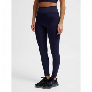 Hummel Mt Define Seaml Scrunch Tights Dame Marineblå | 324885-187