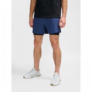 Hummel Mt Fast 2 In 1 Shorts Herre Marineblå | 885354-086