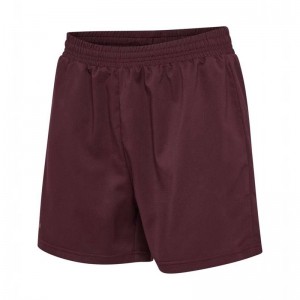 Hummel Nwlmax Zip Pocket W Shorts Dame Burgunder | 992269-861