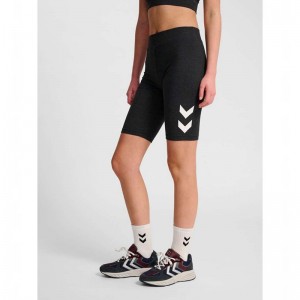 Hummel Pulse Logo Mw Tights Shorts Dame Svarte | 256003-160