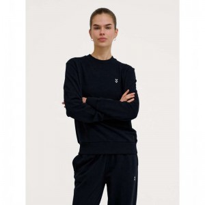 Hummel Pulse W Sweat Crewneck Gensere Dame Svarte | 532162-879