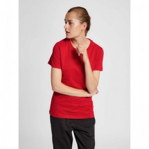 Hummel Red Basic S/S T-skjorte Dame Rød | 005579-684