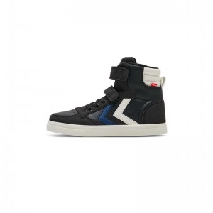 Hummel Slimmer Stadil Leather High Jr Sneakers Barn Svarte | 562173-281