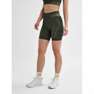 Hummel Te Christel Seamless Shorts Dame Grønn | 976318-739