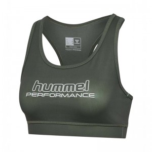 Hummel Te Fundamental Sports BH Dame Grønn | 185140-317