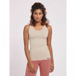 Hummel Tif Seamless Tank Top Dame Beige | 831325-746