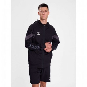 Hummel Travel Zip Hettegenser Herre Svarte | 804106-546
