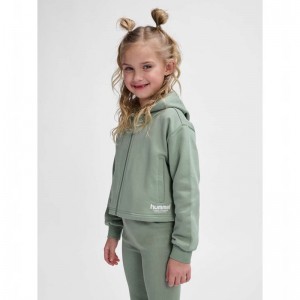 Hummel Zippi Zip Hettegenser Barn Grønn | 373352-078