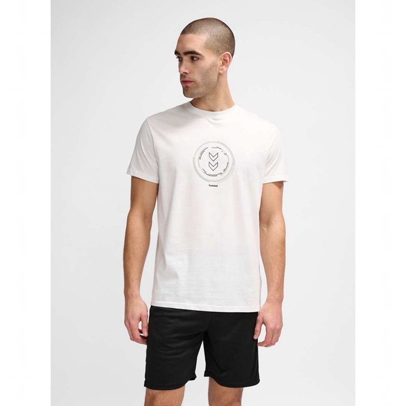 Hummel Active Circle Co S/S T-skjorte Herre Hvite | 384768-891