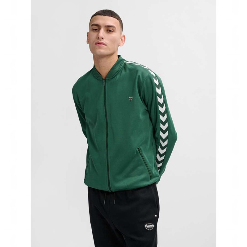 Hummel Archive Regular Poly Zip T-skjorte Dame Grønn | 796165-087