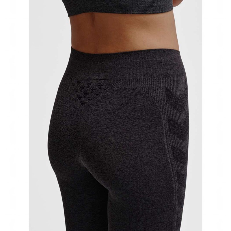 Hummel Ci Seamless Mid Waist Tights Dame Svarte | 284634-624