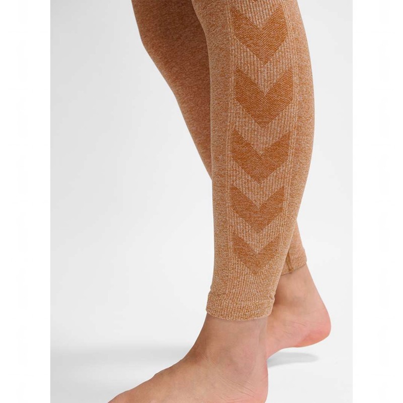 Hummel Ci Seamless Mid Waist T-skjorte Dame Brune | 228215-550