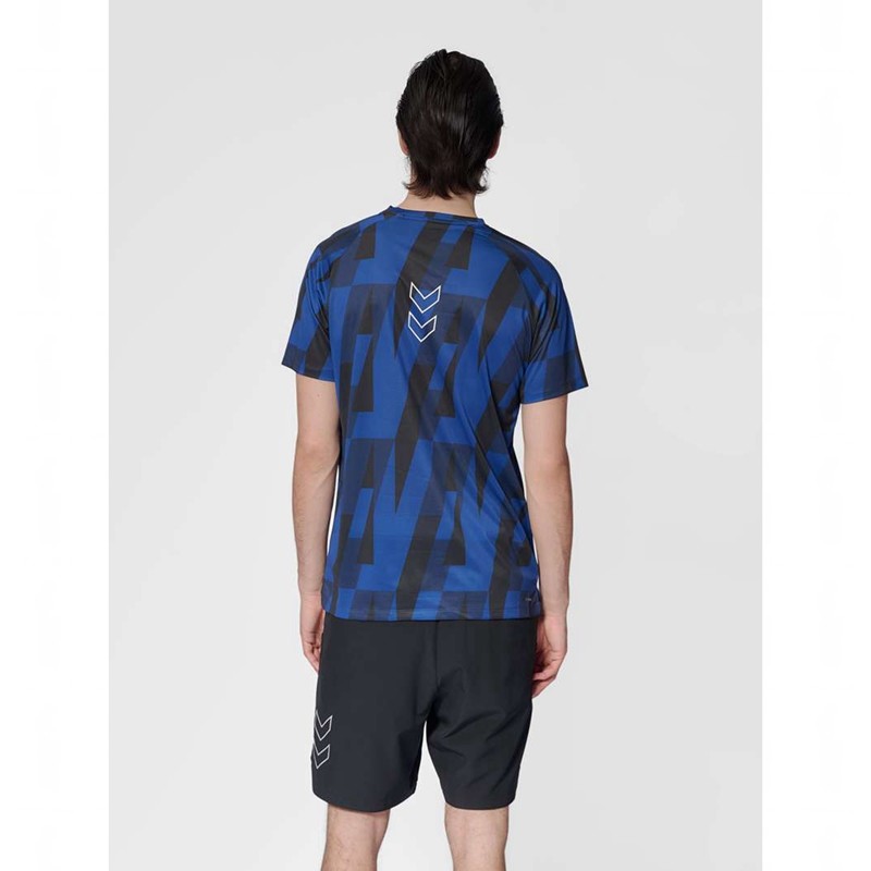 Hummel Court Aop Light Weight T-skjorte Herre Blå | 567874-965