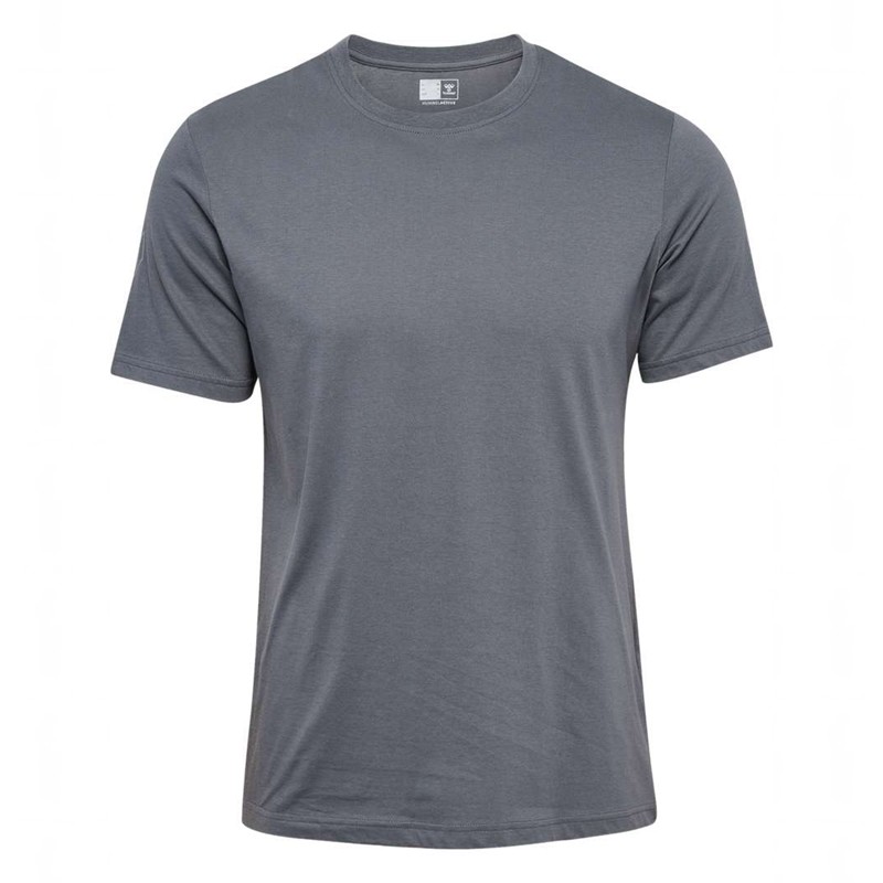 Hummel Elemental Chevron Cotton T-skjorte Herre Grå | 492064-314