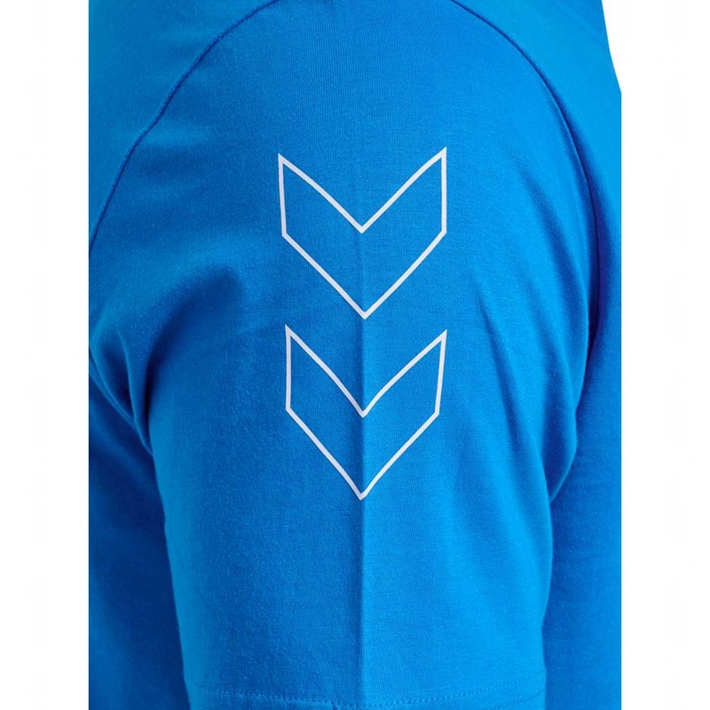 Hummel Elemental Chevron Cotton T-skjorte Herre Blå | 843316-365