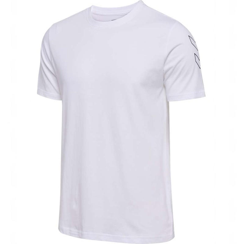 Hummel Elemental Chevron Cotton T-skjorte Herre Hvite | 880428-944