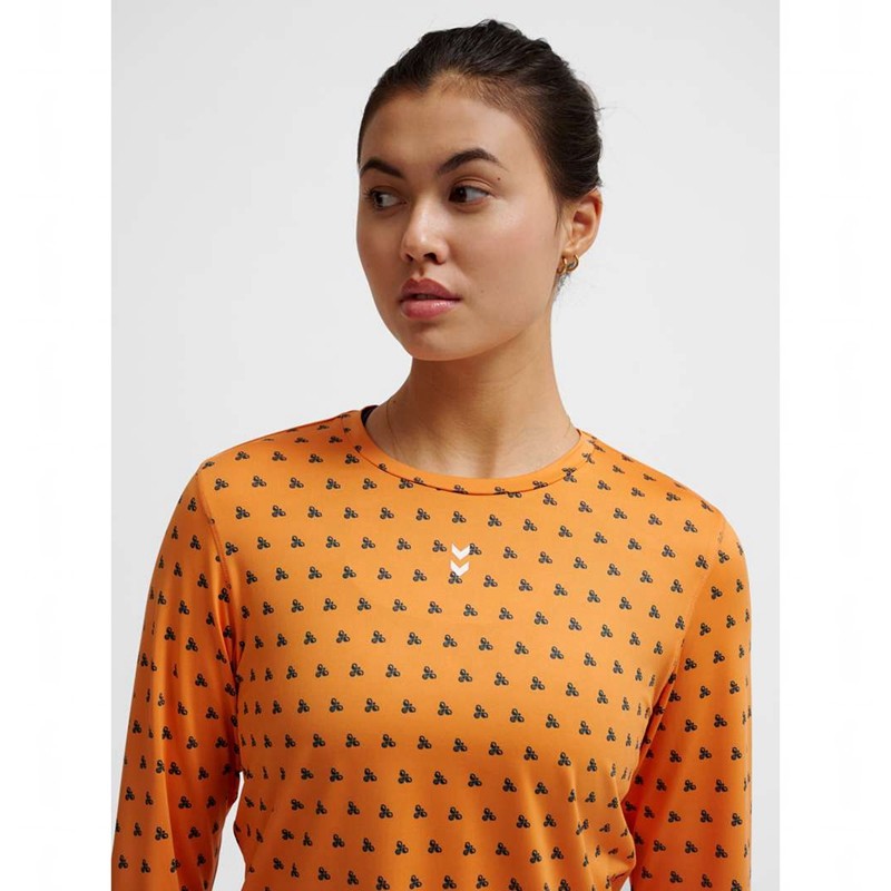Hummel Fast W L/S T-skjorte Dame Oransje | 358965-842