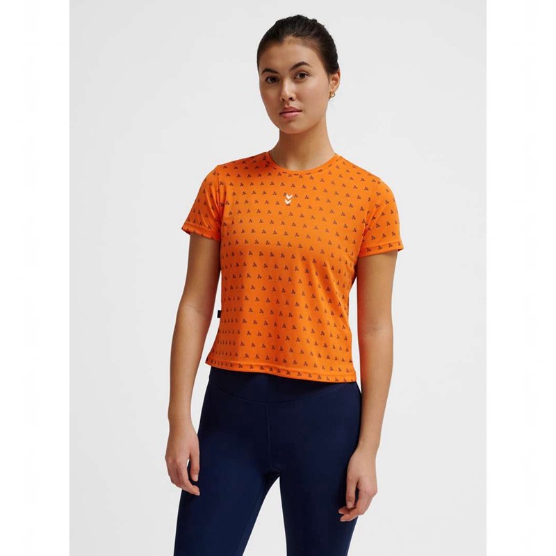 Hummel Fast Workout W S/S Basislag Dame Oransje | 110172-075