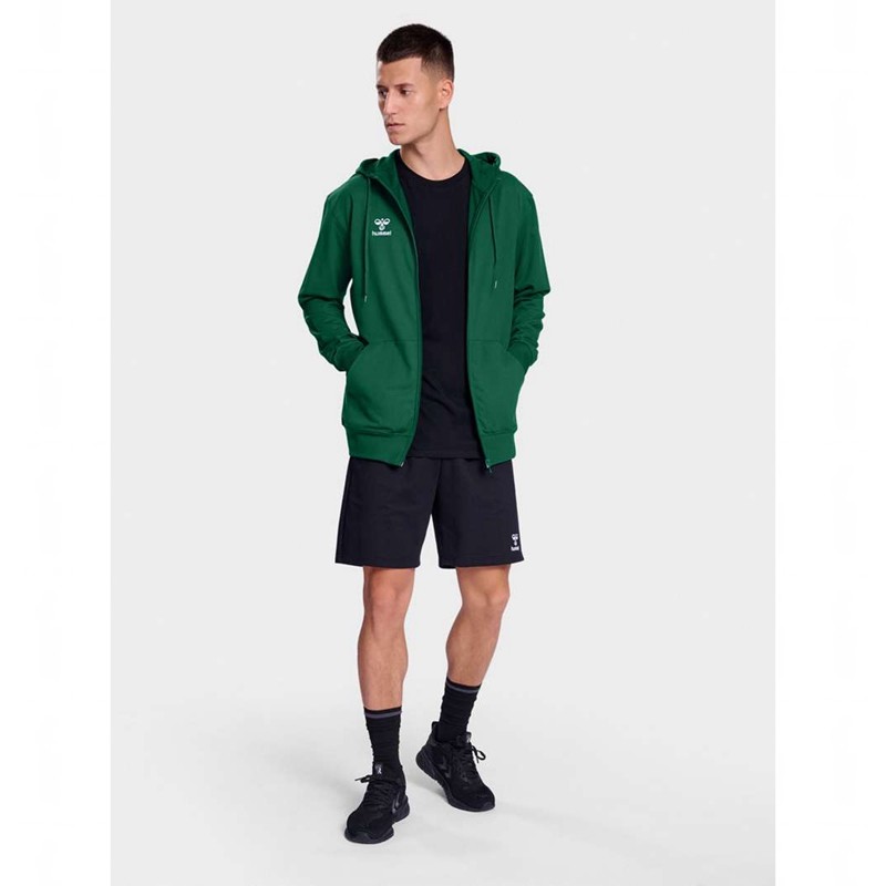 Hummel Go 2.0 Zip Hettegenser Herre Grønn | 625275-882