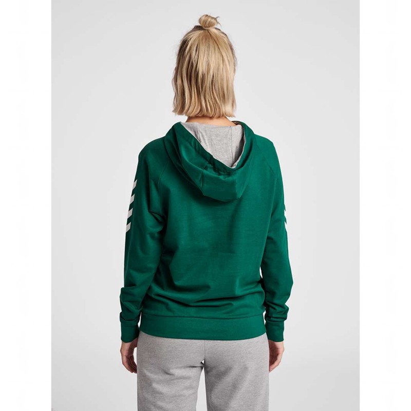 Hummel Go Cotton Hettegenser Dame Grønn | 342721-358
