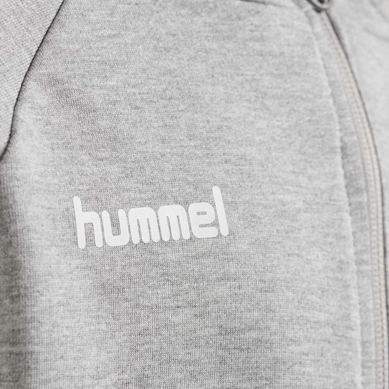 Hummel Go Cotton Zip Hettegenser Barn Grå | 196688-267