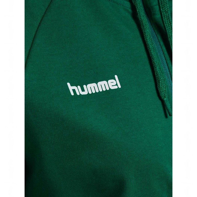 Hummel Go Cotton Zip Hettegenser Dame Grønn | 816908-583