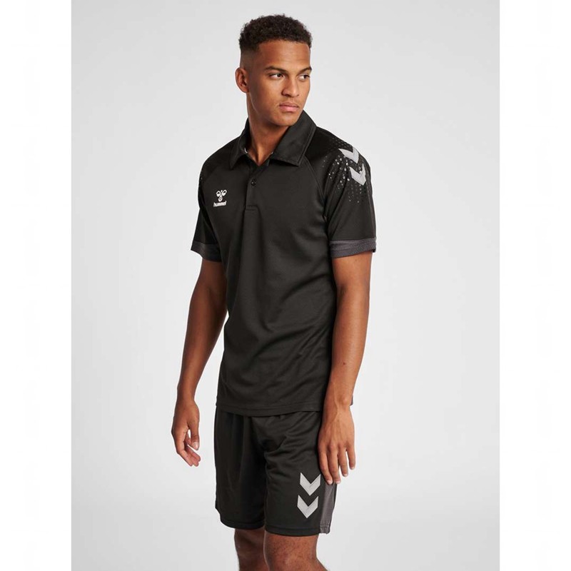 Hummel Lead Functional Polo T Skjorte Herre Svarte | 548869-264