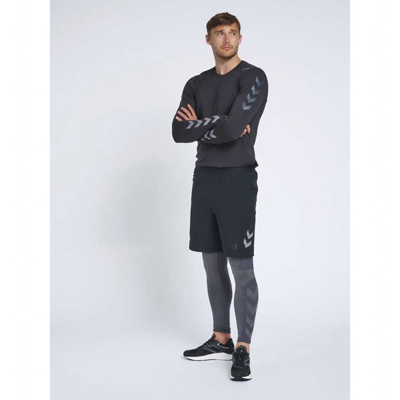Hummel Mace Ls T-skjorte Herre Svarte | 946414-069