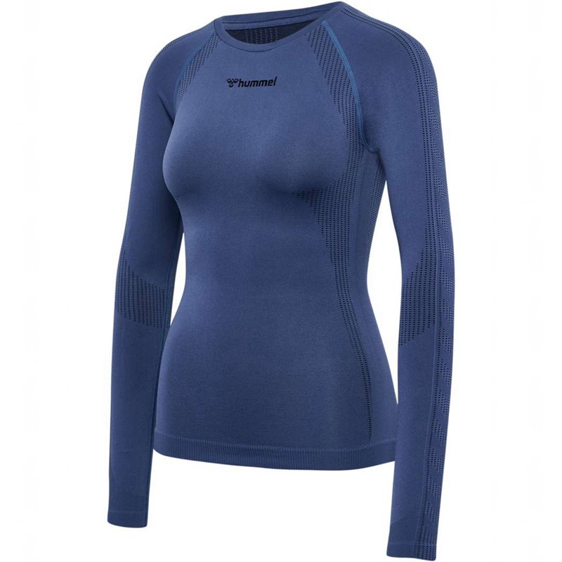 Hummel Mt Shaping Seamless L/S Basislag Dame Blå | 566480-119