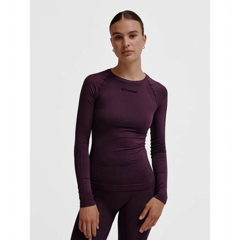 Hummel Mt Shaping Seamless L/S T-skjorte Dame Lilla | 635415-044