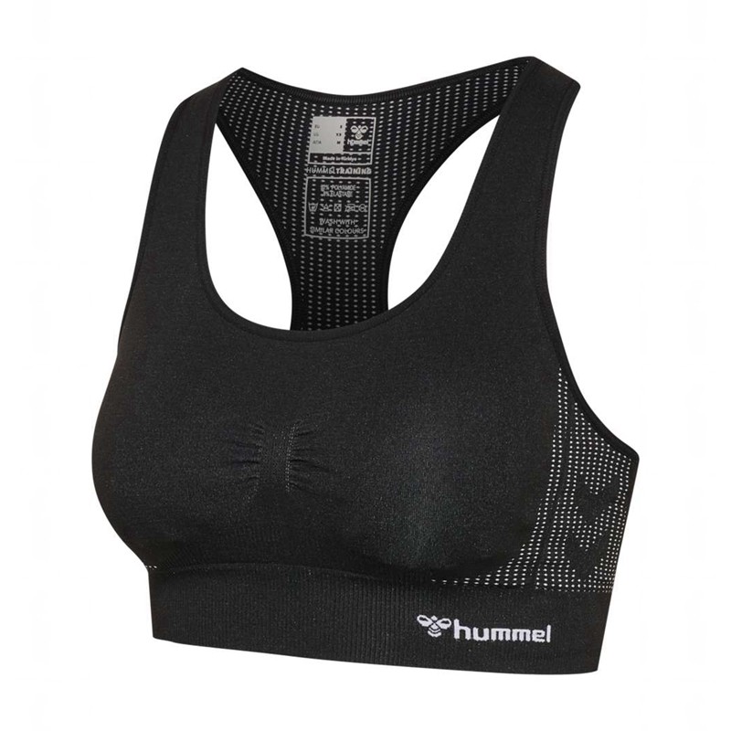 Hummel Mt Shaping Seamless Padded Sports BH Dame Svarte | 410223-615