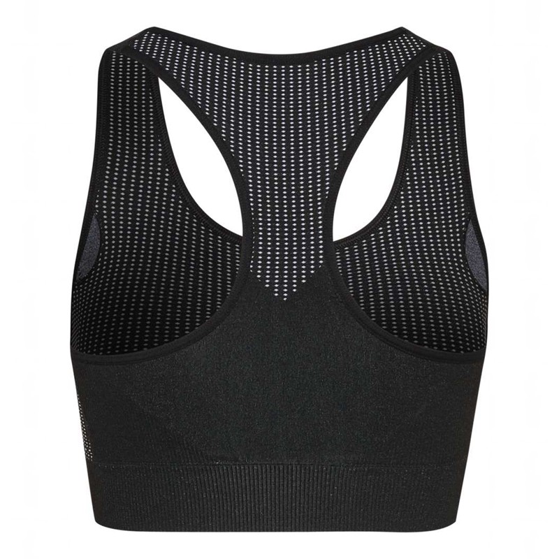 Hummel Mt Shaping Seamless Padded Sports BH Dame Svarte | 410223-615