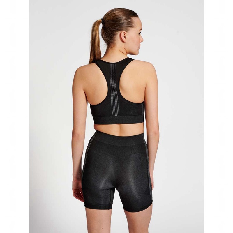 Hummel Mt Shaping Seamless Top Sports BH Dame Svarte | 836791-915