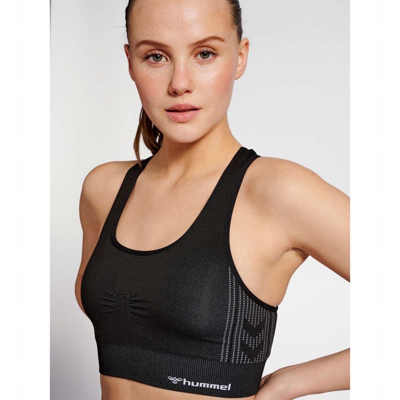 Hummel Mt Shaping Seamless Top Sports BH Dame Svarte | 836791-915