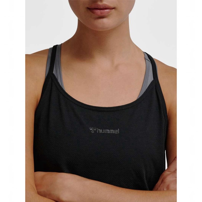 Hummel Mt Vanja Strap Tank Top Dame Svarte | 817609-603