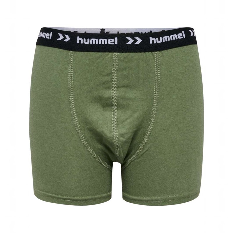 Hummel Nalle 3 Pak Boxer Barn Olivengrønne | 209252-362