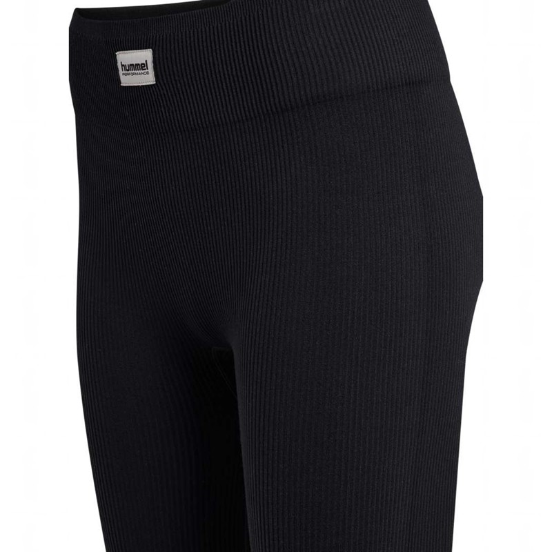 Hummel Pulse Seamless Rib Mw Tights Dame Svarte | 249012-968