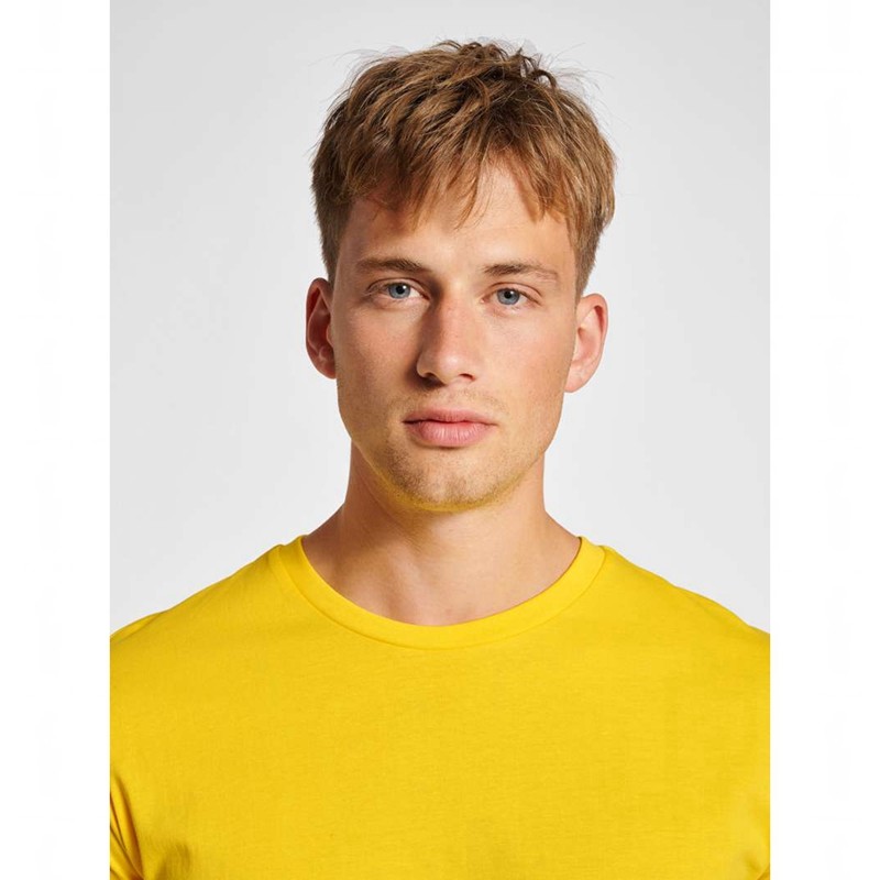 Hummel Red Basic S/S T-skjorte Herre Gul | 577195-650