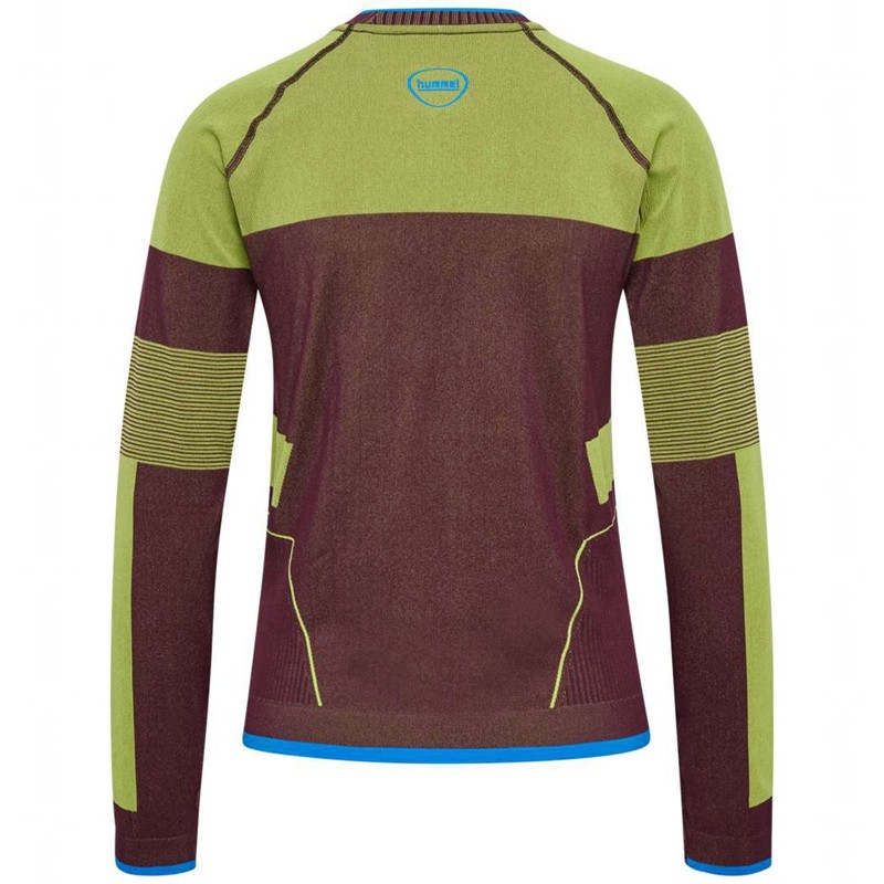 Hummel Seamless Ls T-skjorte Dame Grønn | 813664-856