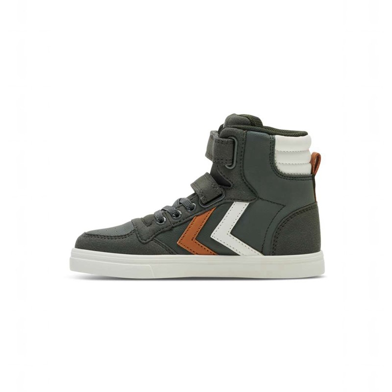 Hummel Slimmer Stadil Leather High Jr Sneakers Barn Grønn | 635135-494