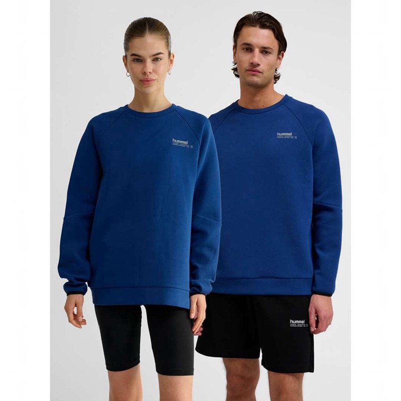Hummel Tech Fleece Regular Crew Gensere Dame Blå | 244124-380